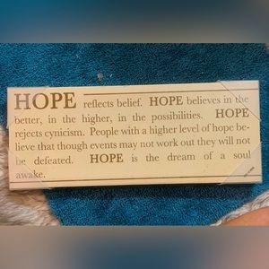 Hope is canvas NWT